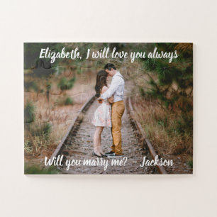 Puzzle Propuesta matrimonial Marry Me Photo White Script