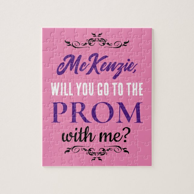 Puzzle Propuesta para su Personalizado de Prom o Homecomi (Vertical)