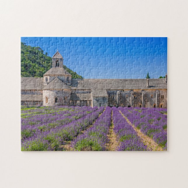 Puzzle Provenza, Francia. Monasterio Senanque. (Horizontal)