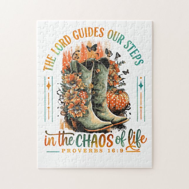 Puzzle Proverbios 16:9 (Vertical)