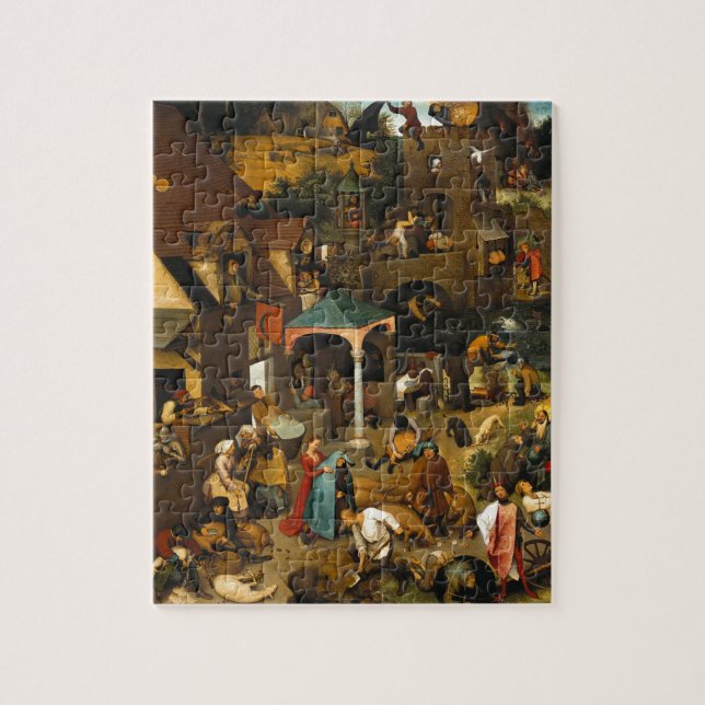 Puzzle Proverbios de Bruegel Netherlandish (Vertical)