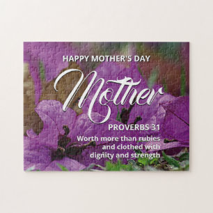 Puzzle PROVERBS 31 Floral Feliz Día de la Madre