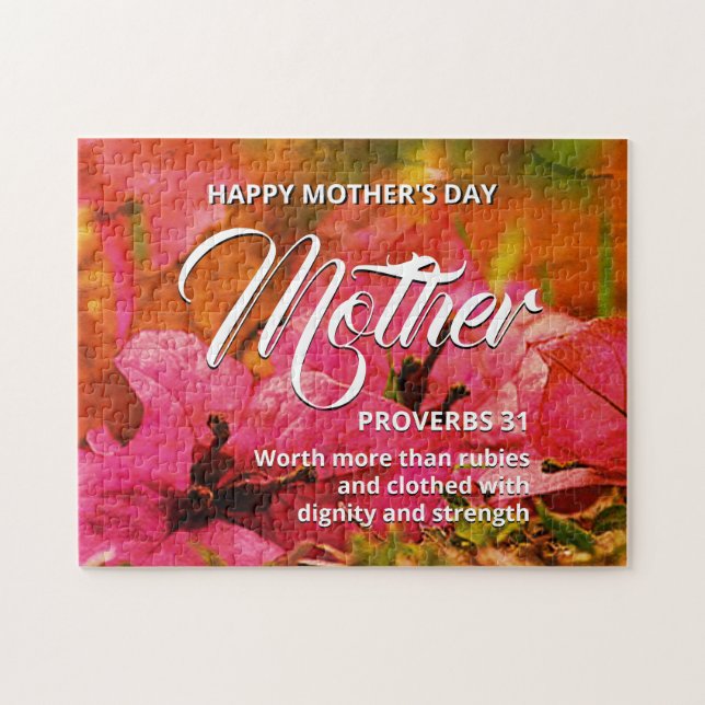 Puzzle PROVERBS 31 Floral Happy Mother's Day (Horizontal)