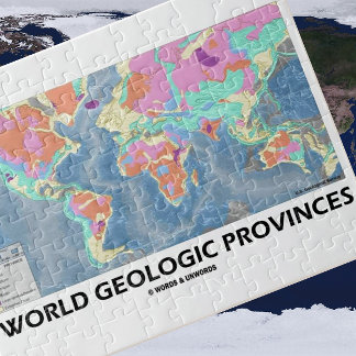 Puzzle Provincias Geológicas Mundiales (Geología del Mapa