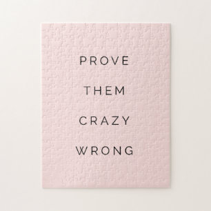 Puzzle Pruébelos rosa de motivación incorrecto de Rubor