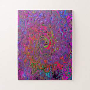 Puzzle Psicodelia Groovy Magenta Retro Bañón Líquido