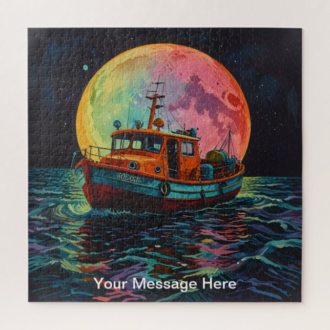 Puzzle Psicodelia única y divertida personalizada (Vertical)