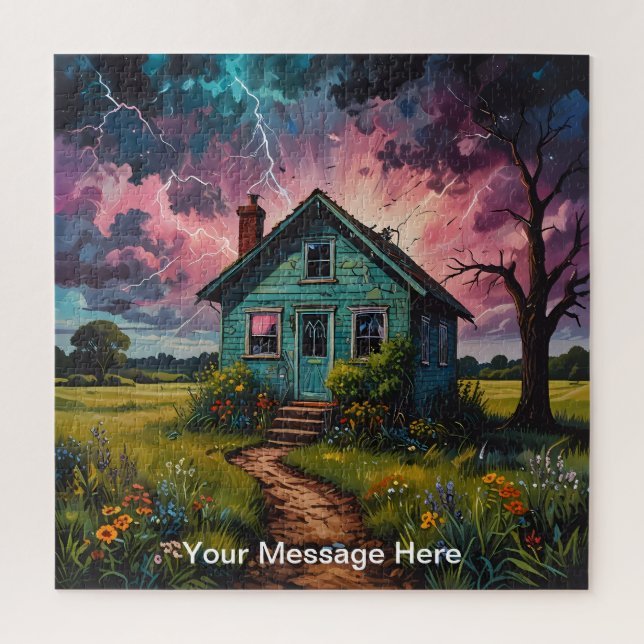 Puzzle Psicodelia única y divertida personalizada (Vertical)