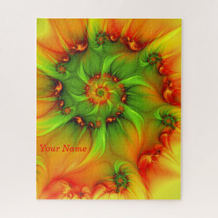 Puzzle Psicodelic Colorful Moderno Resumen Nombre fractal