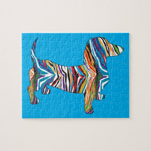 Puzzle Psychedelic Dachshund (Horizontal)