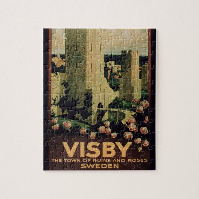 Puzzle Publicidad de poster la ciudad de Visby, Suecia (Vertical)