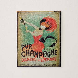 Puzzle Publicidad de poster "Pur Champán", de Damery, E