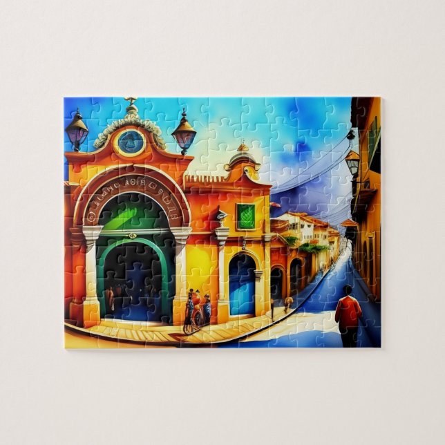 Puzzle Pueblo Antiguo Vintage (Horizontal)