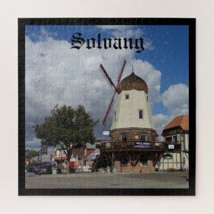 Puzzle Pueblo danés de Solvang California, un molino de v