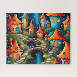 Puzzle Pueblo de hongos caprichosos con puentes