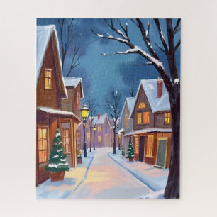 Puzzle Pueblo de Navidad Muy Alegre