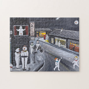 Puzzle Pueblo de nieve Pintura de Alfred Fox