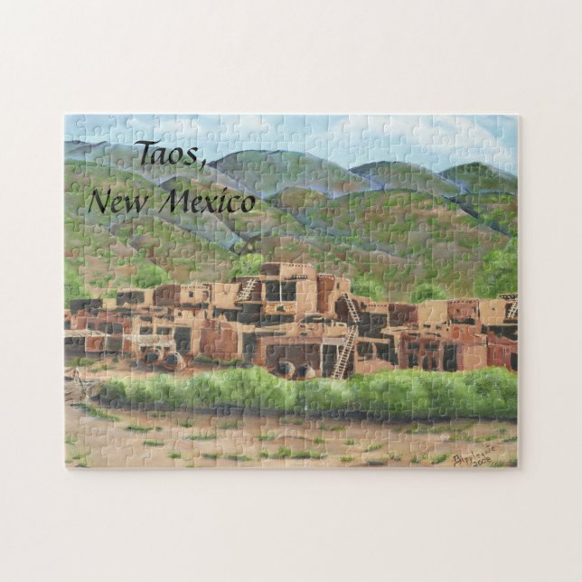 Puzzle Pueblo de Taos, New México (Horizontal)