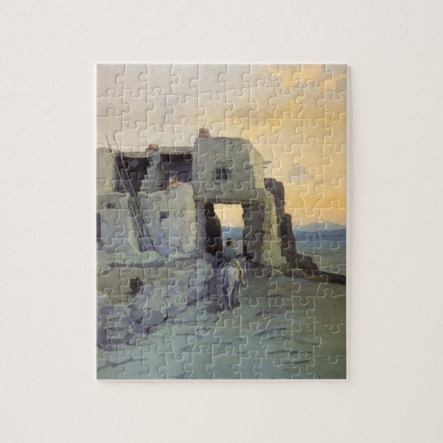Puzzle Pueblo de Walpi por Marion Kavagh Wachtel (Vertical)