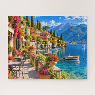 Puzzle Pueblo italiano junto al lago