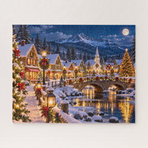 Puzzle Pueblo Navideño de Invierno