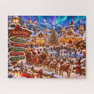 Puzzle Pueblo navideño del Polo Norte