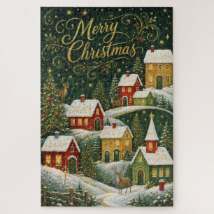 Puzzle Pueblo Navideño Encantado
