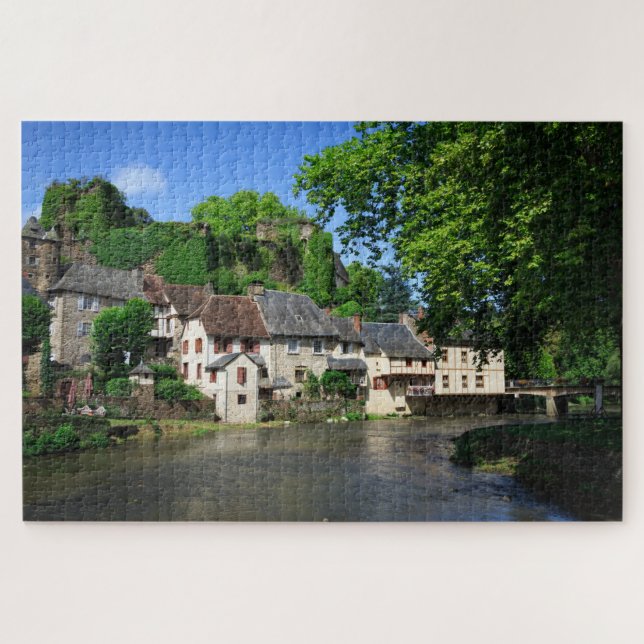 Puzzle Pueblo tradicional del Segur-le-Castillo francés (Horizontal)