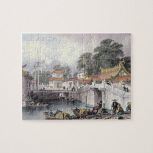 Puzzle Puente antiguo sobre el río en Chapro, c.1850 (c