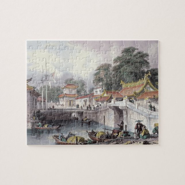 Puzzle Puente antiguo sobre el río en Chapro, c.1850 (c (Horizontal)