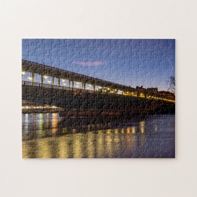 Puzzle Puente Bir-Hakeim al amanecer en invierno - París (Horizontal)