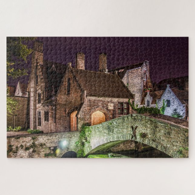 Puzzle Puente Bonifacius en Brujas (Horizontal)
