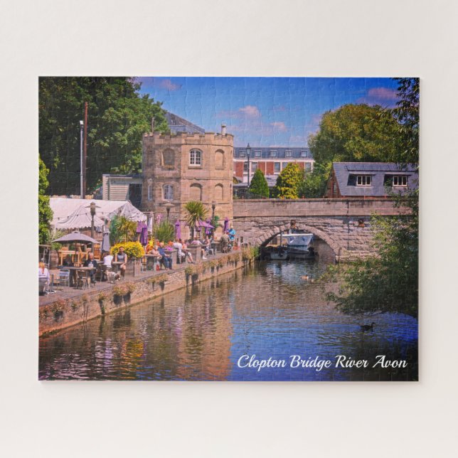 Puzzle Puente Clopton y Pub Stratford Upon Avon (Horizontal)