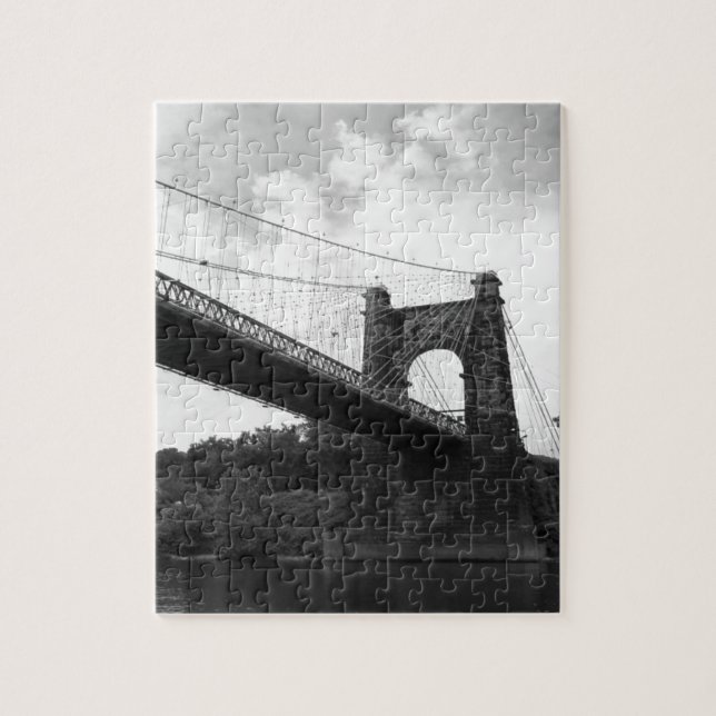 Puzzle Puente colgante que rueda B&W 2 (Vertical)