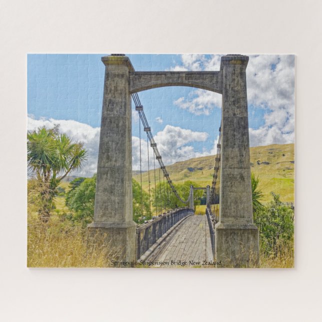 Puzzle Puente Colgante Springvale de Nueva Zelanda (Horizontal)