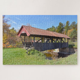 Puzzle Puente cubierto al azar, Poster de Vermont