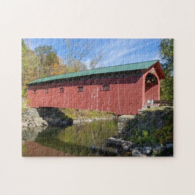 Puzzle Puente cubierto de Arlington en Vermont (Horizontal)