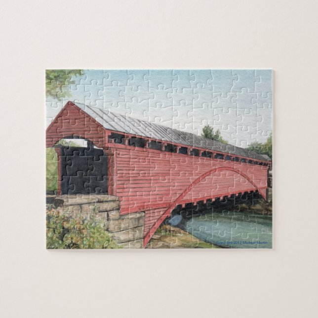 Puzzle Puente cubierto de Barracksville (Horizontal)