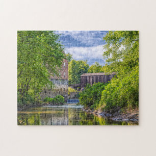 Puzzle Puente Cubierto De Bollinger Mill Y Burfordville