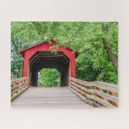 Puzzle Puente cubierto de crema de azúcar, Glenarm, IL 52