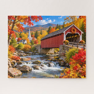 Puzzle Puente Cubierto de Otoño