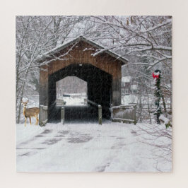 Puzzle Puente cubierto en invierno