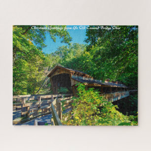 Puzzle Puente Cubierto Ohio.Regalos de Navidad