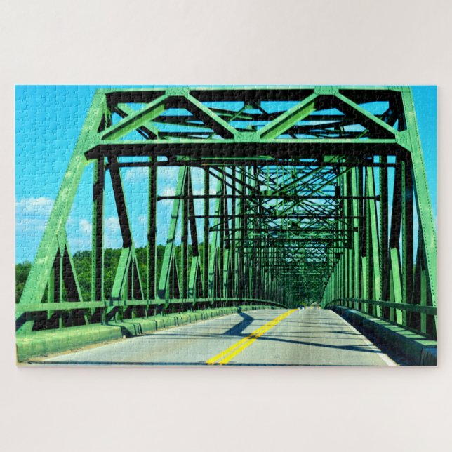 Puzzle Puente de Acero Verde (Horizontal)