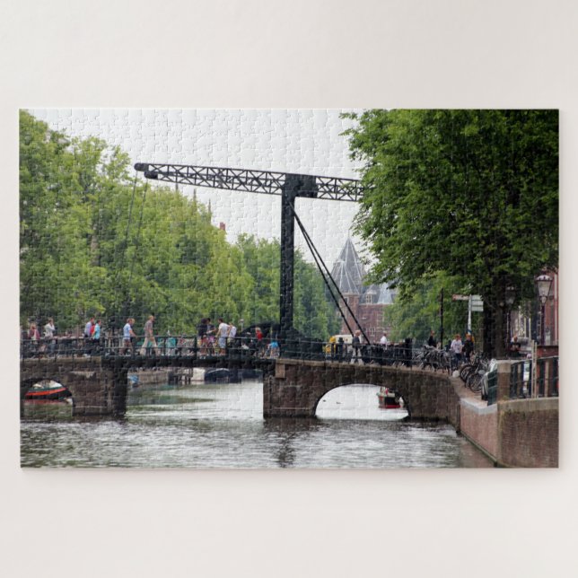 Puzzle Puente de aluminio, Ámsterdam, Holanda (Horizontal)