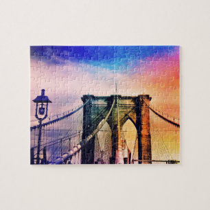 Puzzle Puente de Brooklyn - colorido - New York City