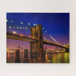 Puzzle Puente de Brooklyn, Nueva York de noche