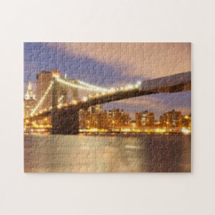 Puzzle Puente de Brooklyn y Manhattan en la noche