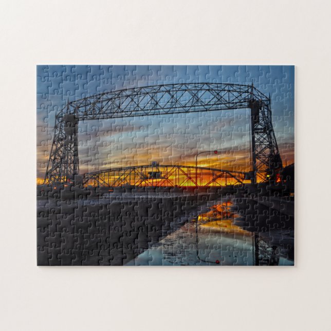 Puzzle Puente de elevación aérea Duluth Minnesota (Horizontal)