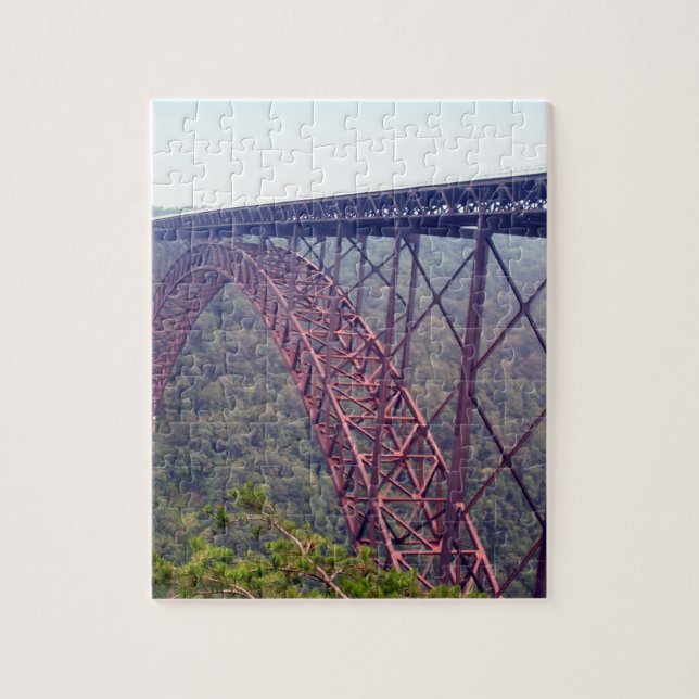 Puzzle Puente de garganta de nuevo río (Vertical)